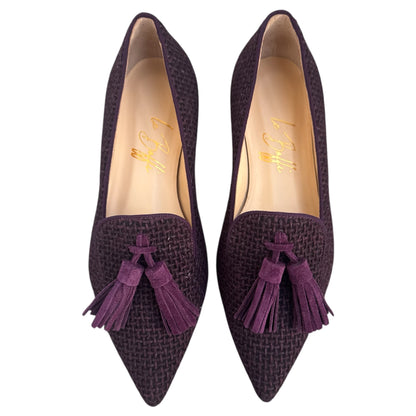 Agata in bouclé prugna