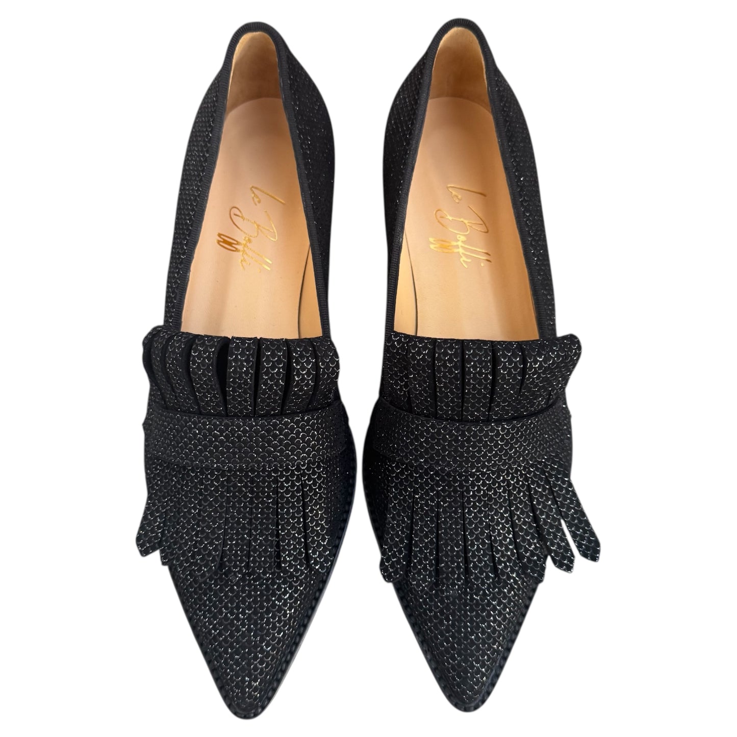 Angelina in camoscio nero e argento