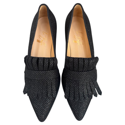 Angelina in camoscio nero e argento