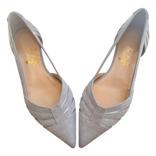 Giorgia in pelle glitterata argento