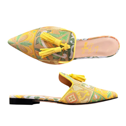 Agata mule mattonelle gialle