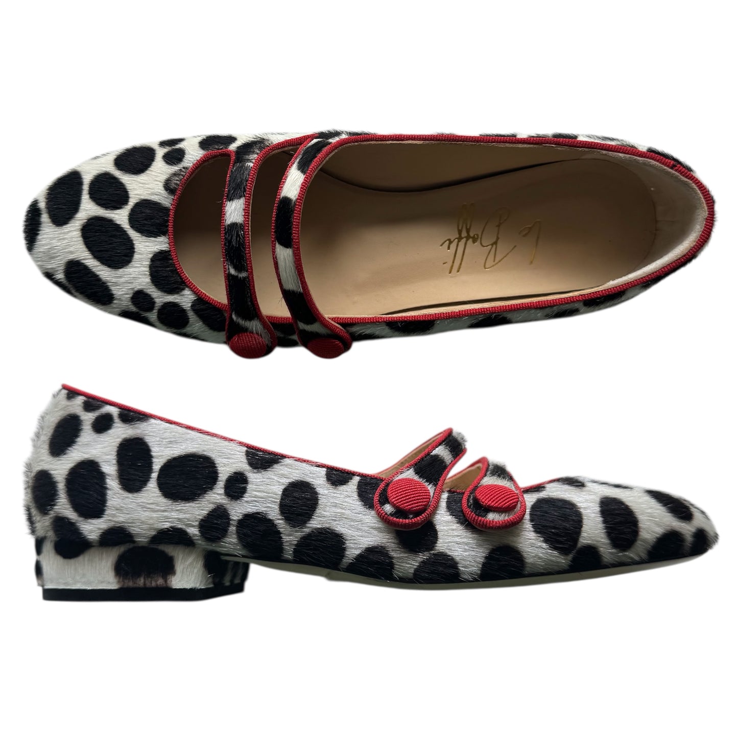 Frida tonda in cavallino pois e rosso