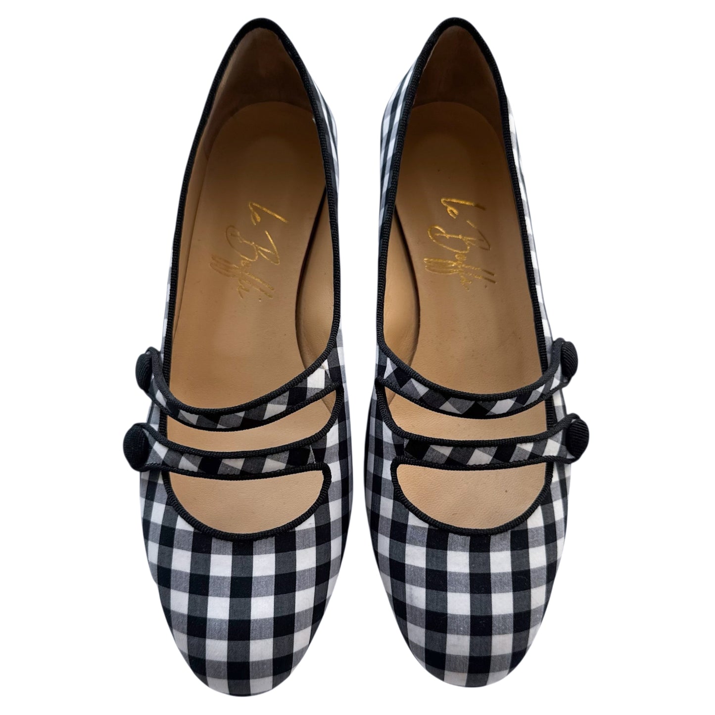 Frida tonda in vichy bianco e nero