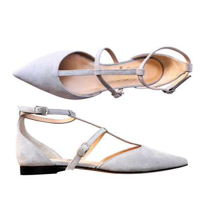 Fiammetta in pelle argento glitterata