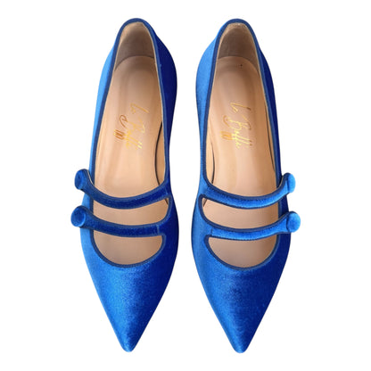 Frida in velluto bluette