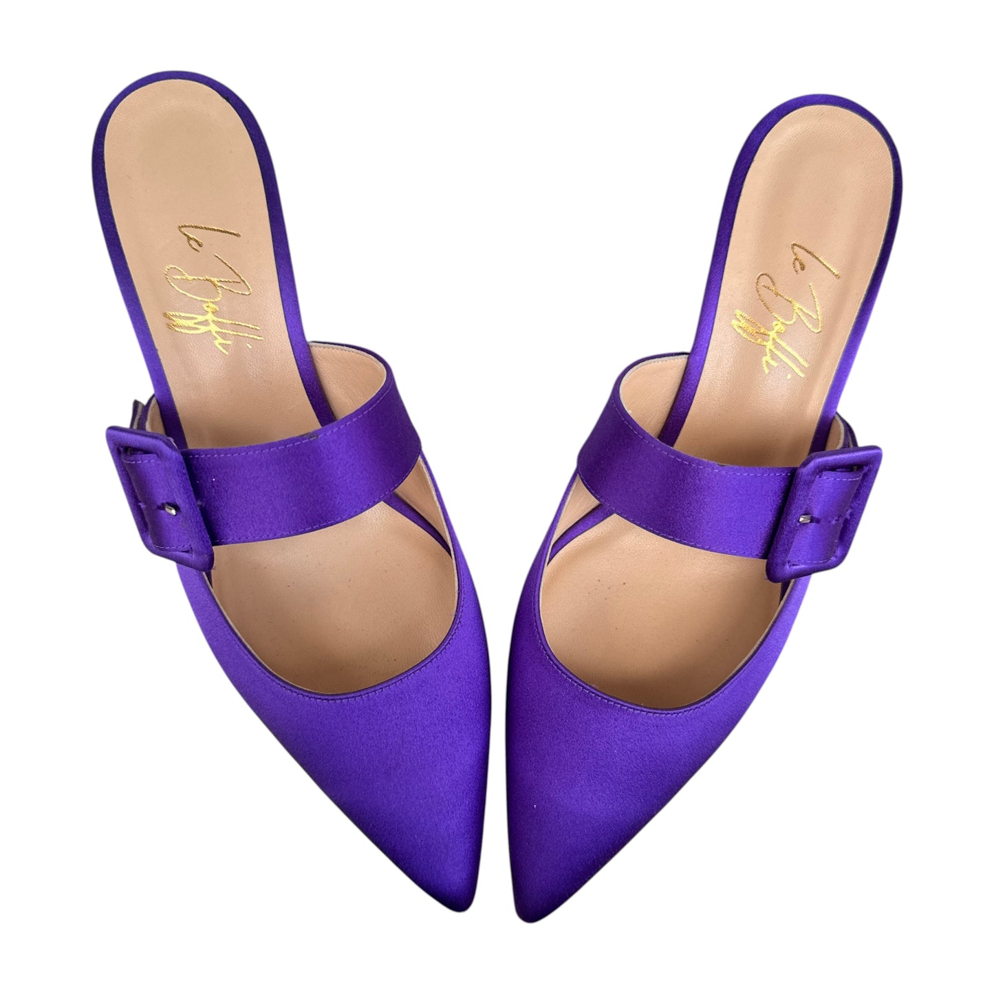Ginevra mule in raso viola