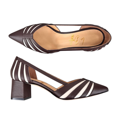 Giorgia 55 in pelle marrone