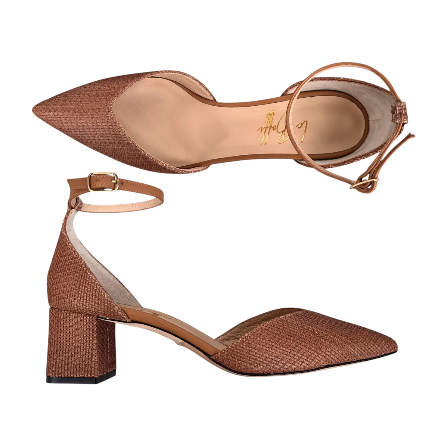 Greta 55 in rafia caramello