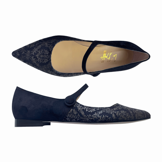 ADELE BICOLOR in damasco blu e argento