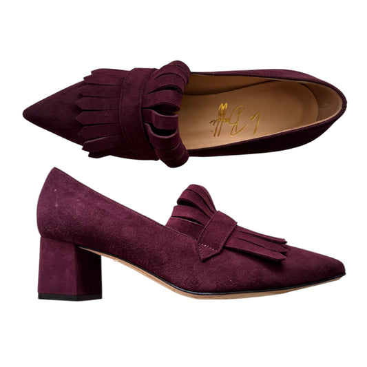 Angelina 55 in burgundy suede