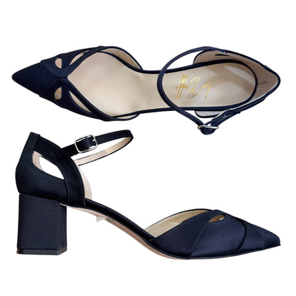 Celeste 55 in raso nero