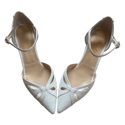 Celeste 55 in intrecciato bianco latte