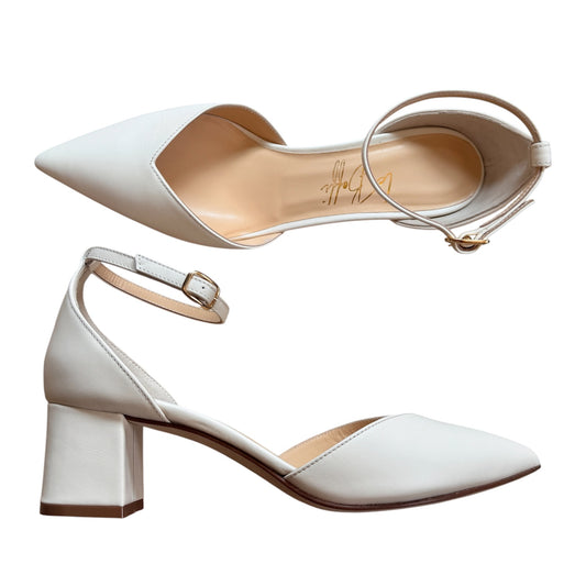 Greta 55 in pelle bianco crema