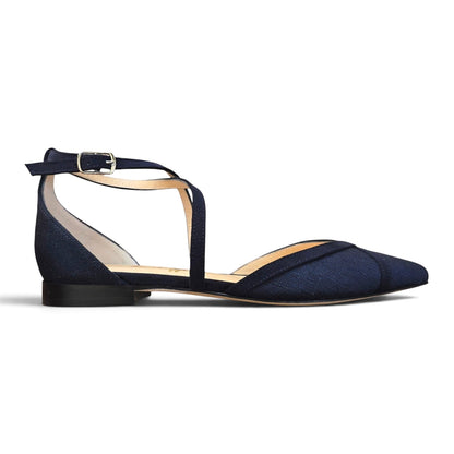 Elisabetta in lino blu