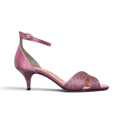 Linda sandal in fuchsia glitter
