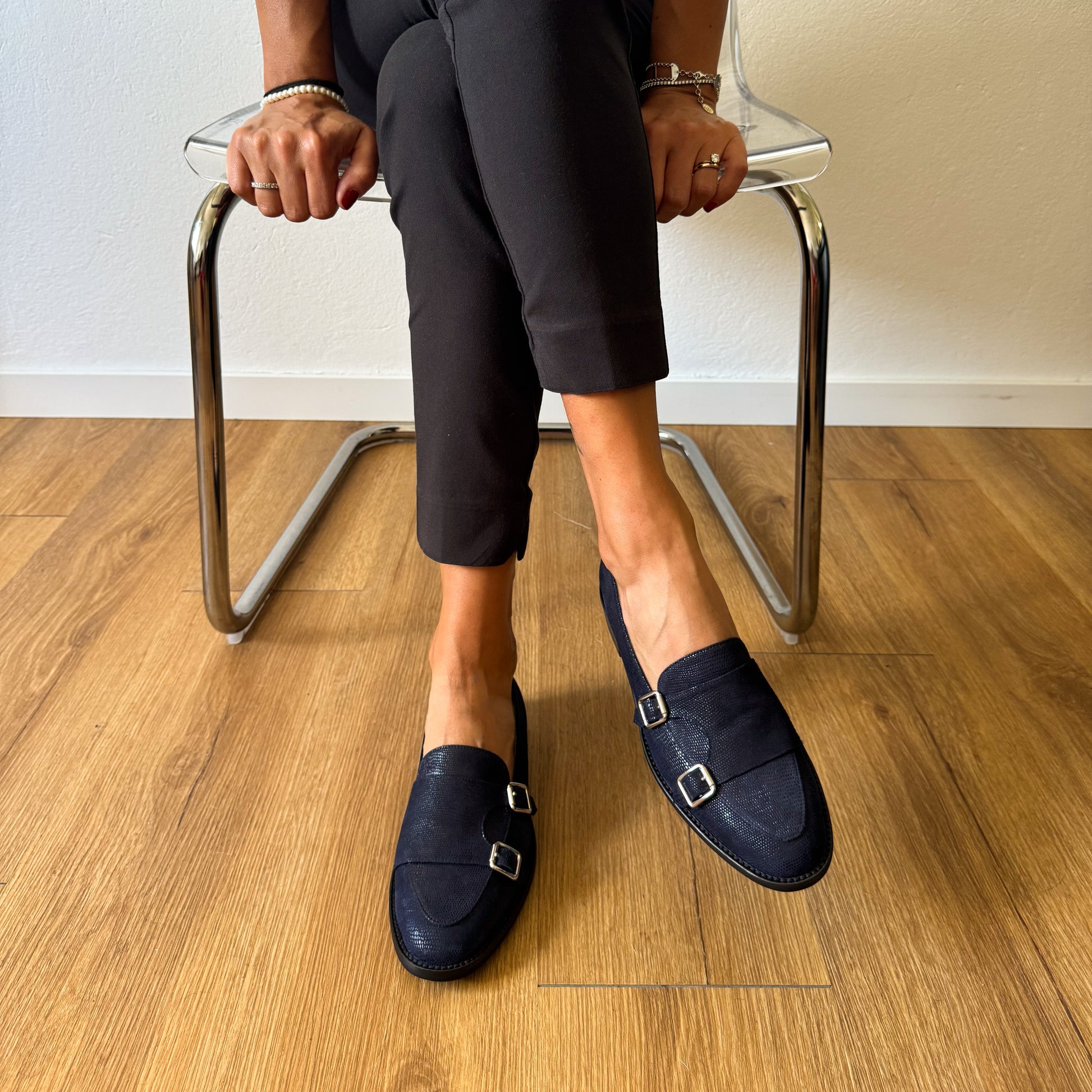 Mocassini Hotsell Belsire Mocassini PRISCILLA In Rettile Blu Notte