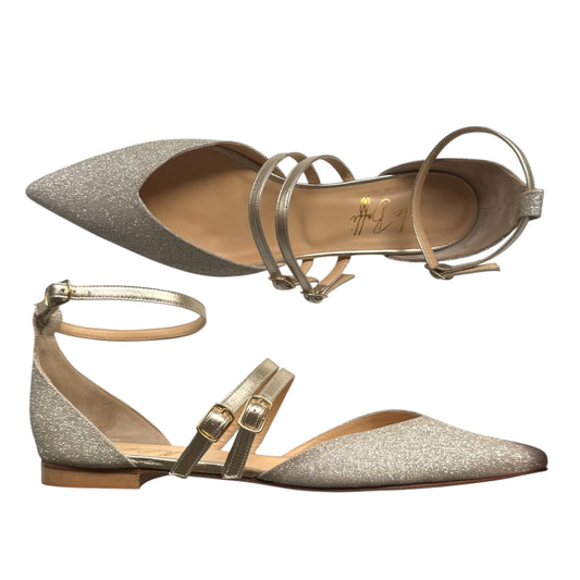 Ottavia in glitter platino e pelle platino