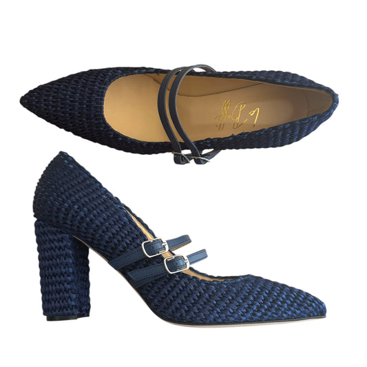 Elisa 85 in rafia blu