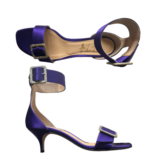 Sandalo Carlotta in raso viola e oro
