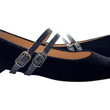 ELISA BALLERINA in velluto stellato