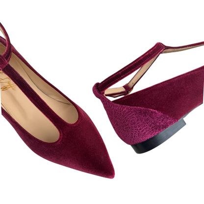 ELISA BALLERINA in leopard velvet