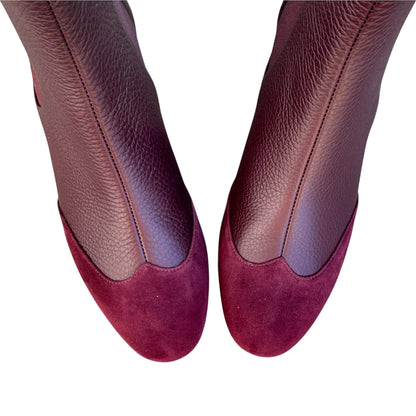 Alberta 55 in pelle martellata pugna e camoscio