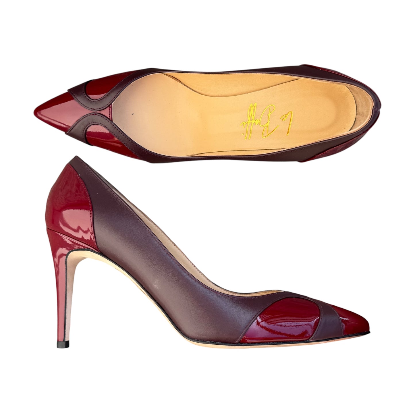 Elisa 85 in black patent leather