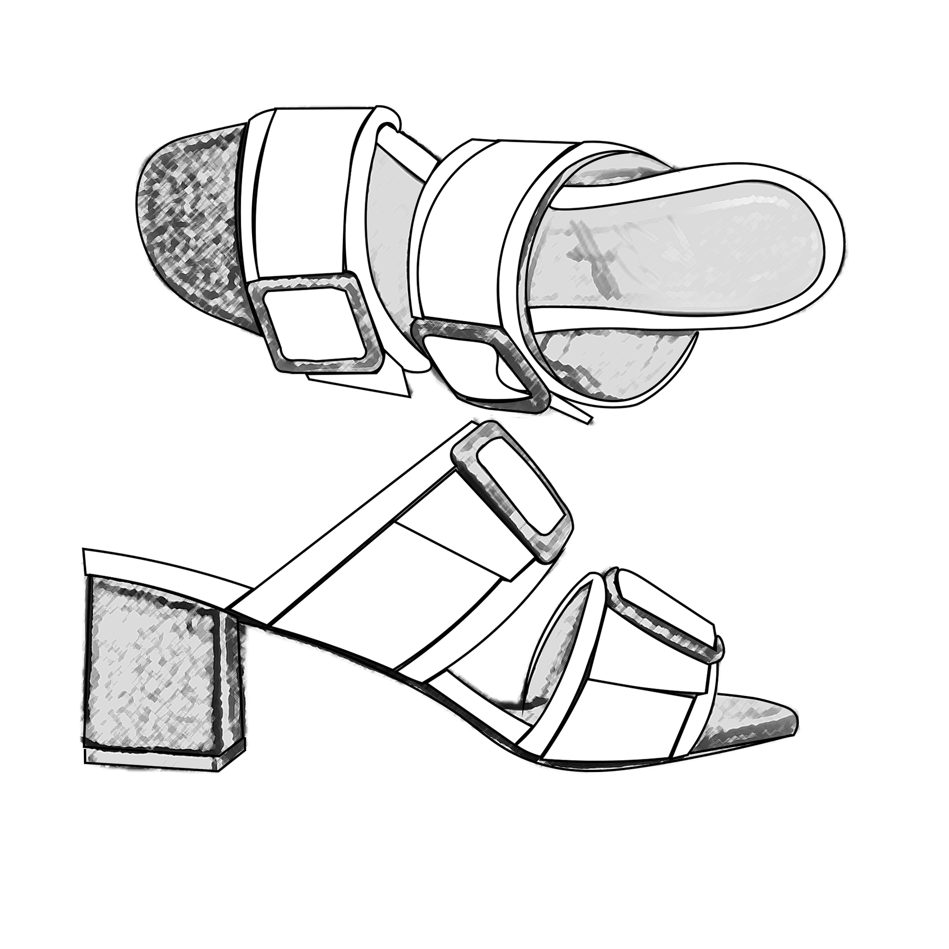 Customized 55cm Total White Sandal NO