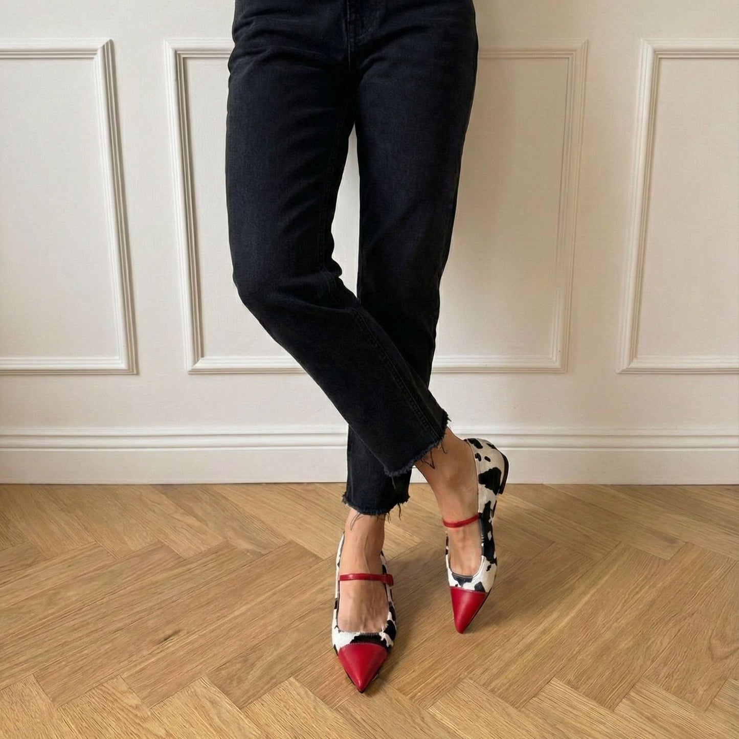 Emma in cavallino muccato e rosso