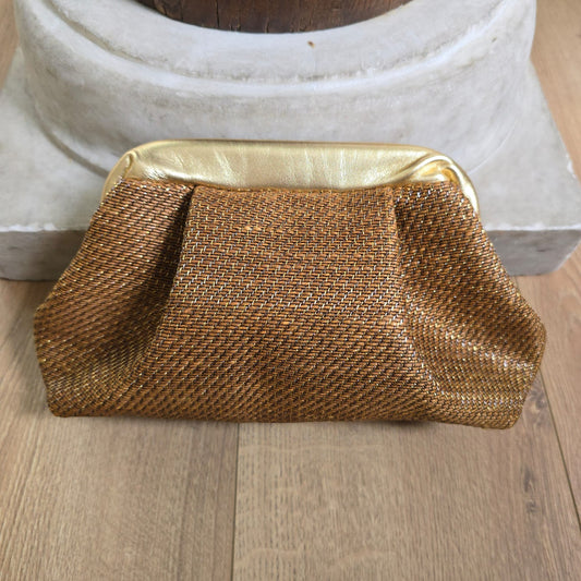 Mini Boffina Bag in blue striped velvet