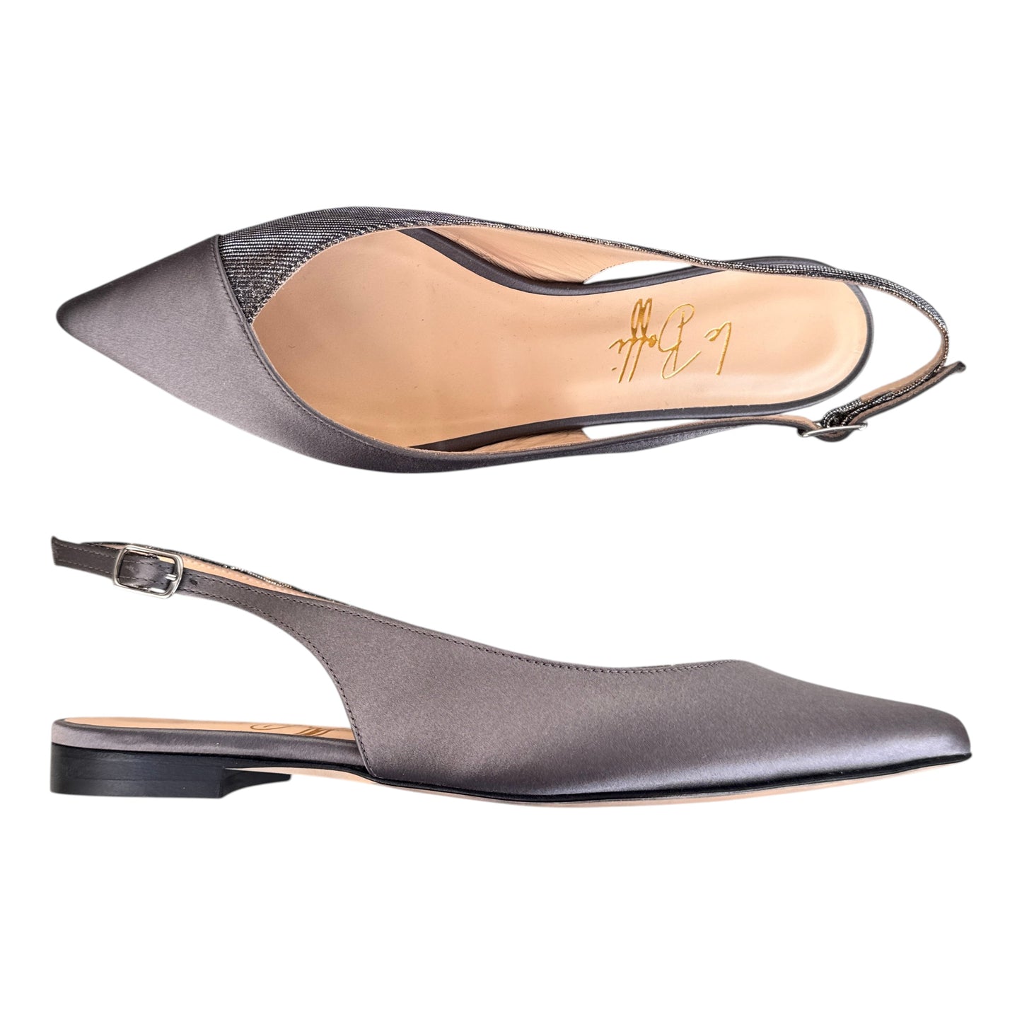 Amelia in raso grigio