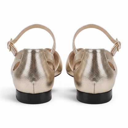 Celeste in pelle platino