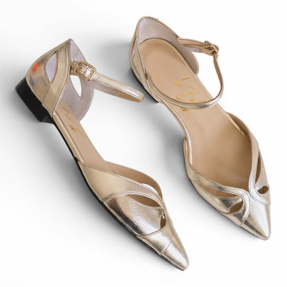 Celeste in pelle platino