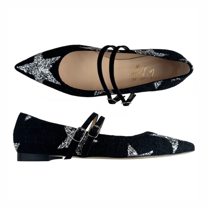 ELISA BALLERINA in leopard velvet