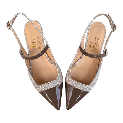 Emma slingback in tessuto intrecciato