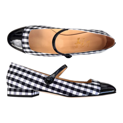 Emma tonda in vichy nero