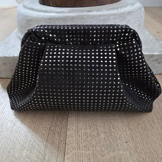 Mini Boffina Bag in tessuto con le borchie