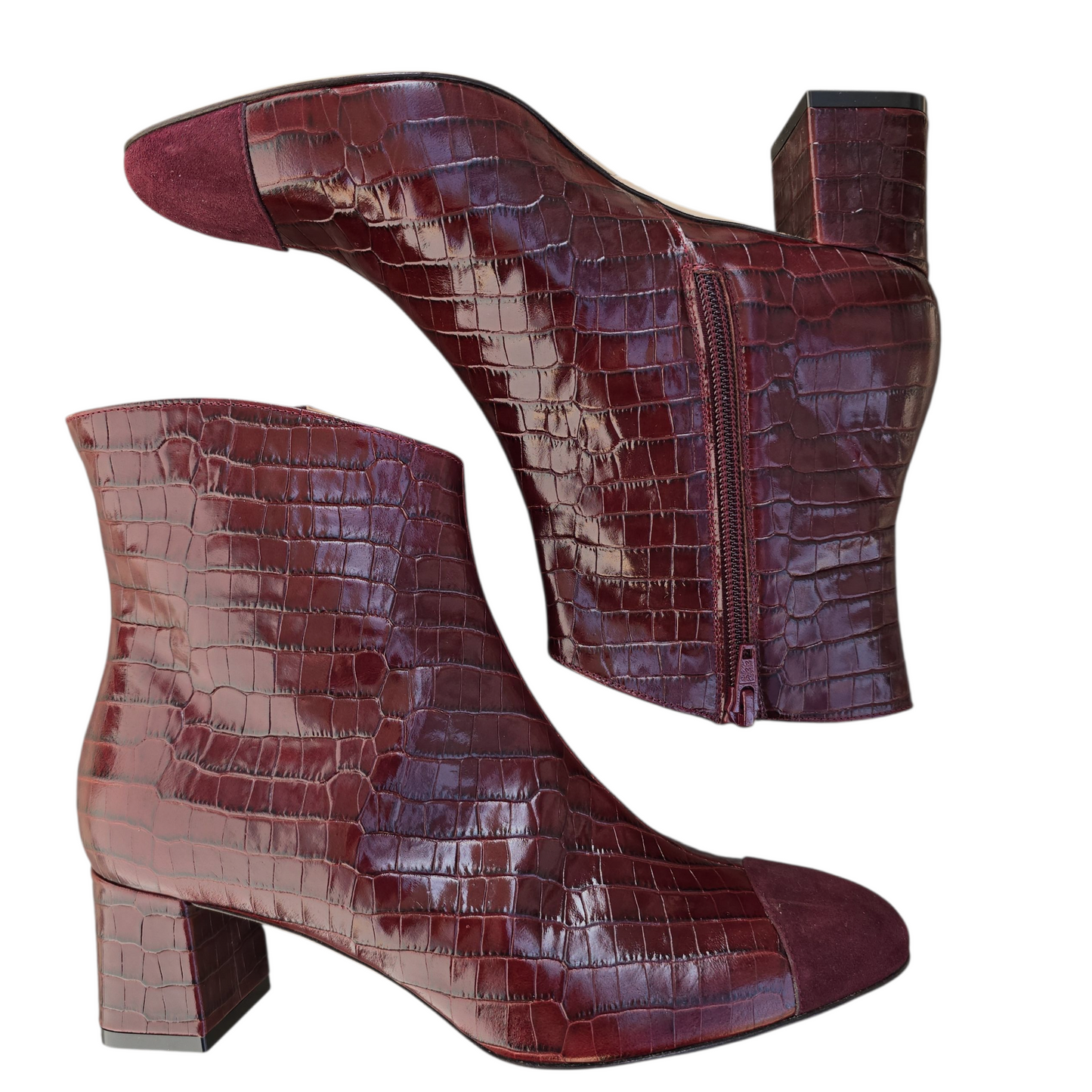 Angese 55 in cocco bordeuax e camoscio bordeaux