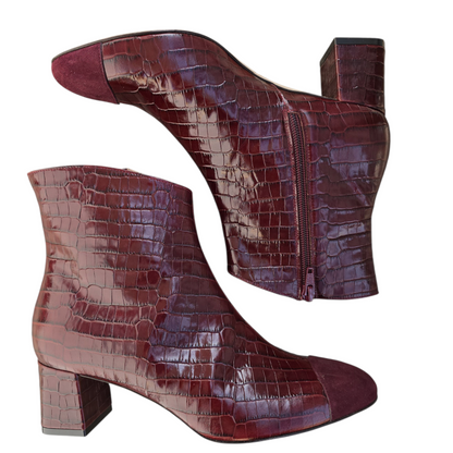 Angese 55 in cocco bordeuax e camoscio bordeaux