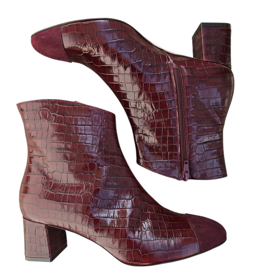 Angese 55 in cocco bordeuax e camoscio bordeaux