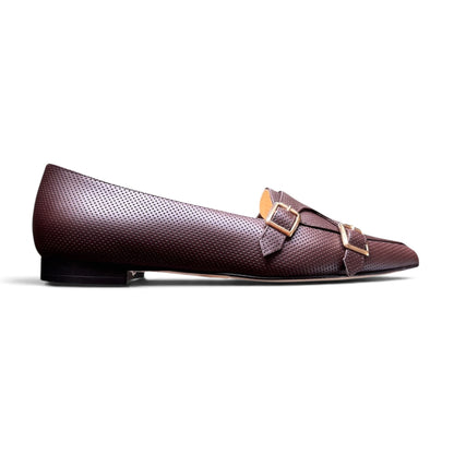 Penelope in pelle pois marrone