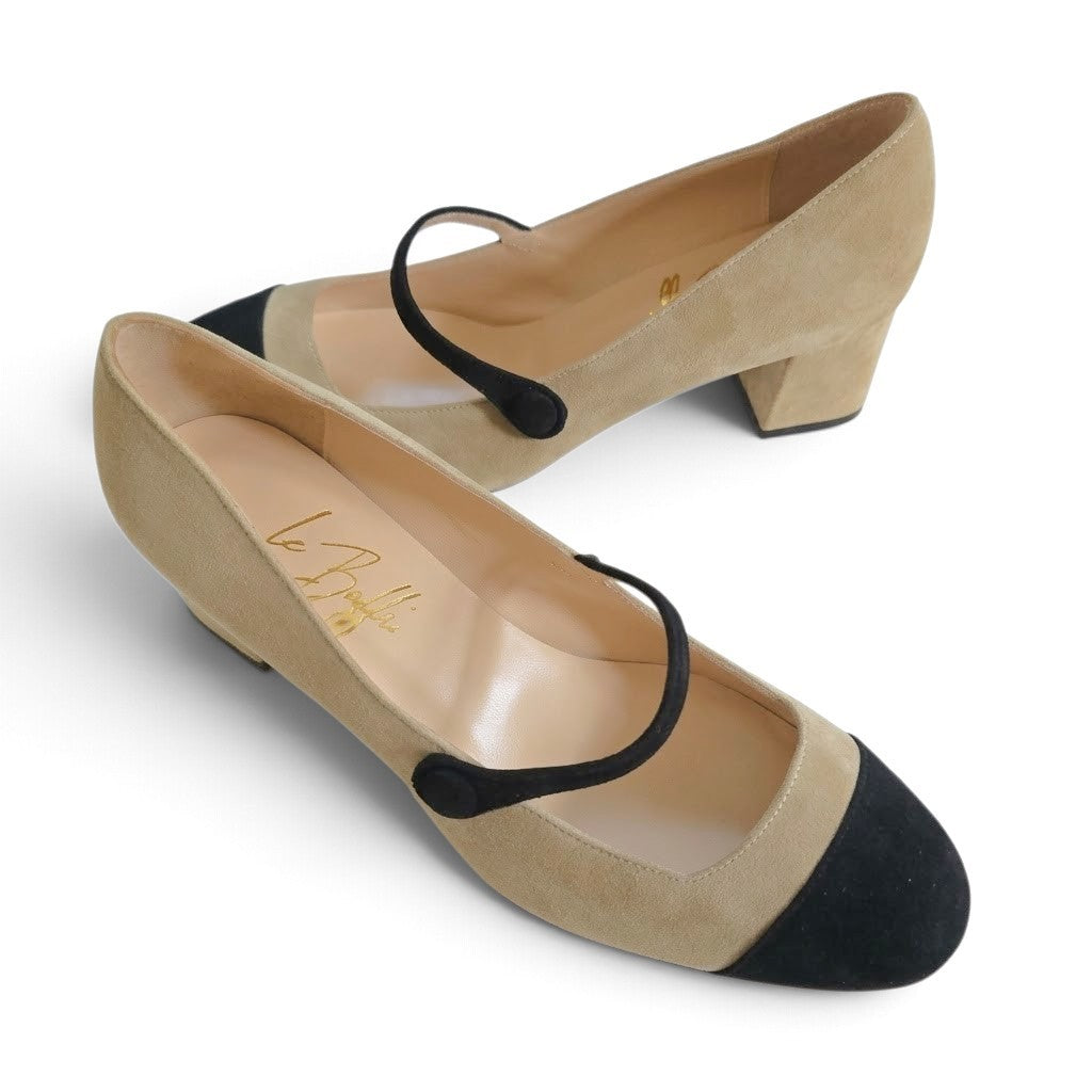 Emma tonda 55 beige e nero