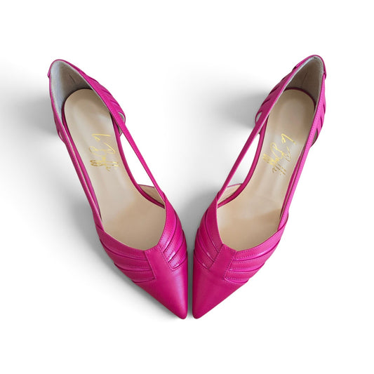 Giorgia 55 in pelle e vernice ultraviolet