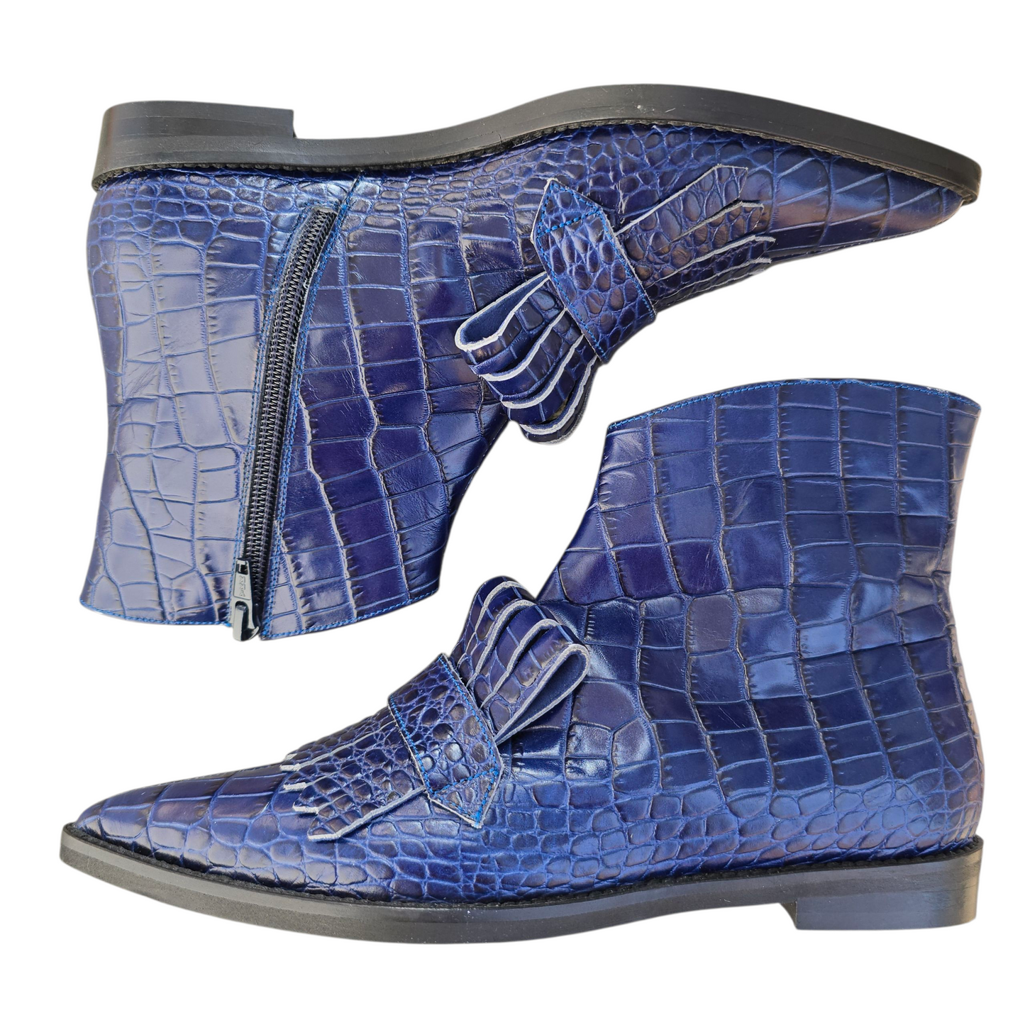 Angelina stivaletto in cocco blu