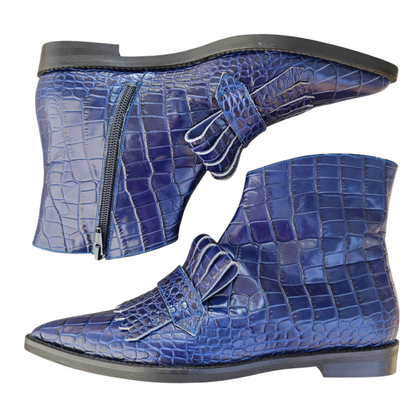 Angelina stivaletto in cocco blu