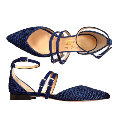 Ottavia in rafia blu
