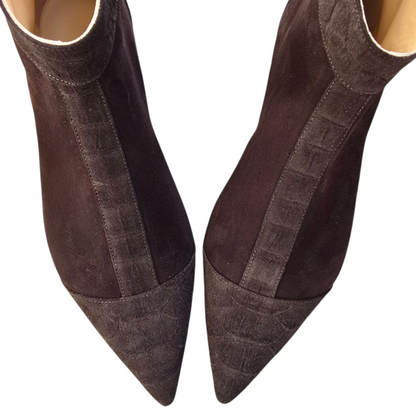 Stella in Camoscio marrone e cocco marrone scamosciato