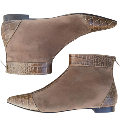 Stella in camoscio verde militare e cocco verdone