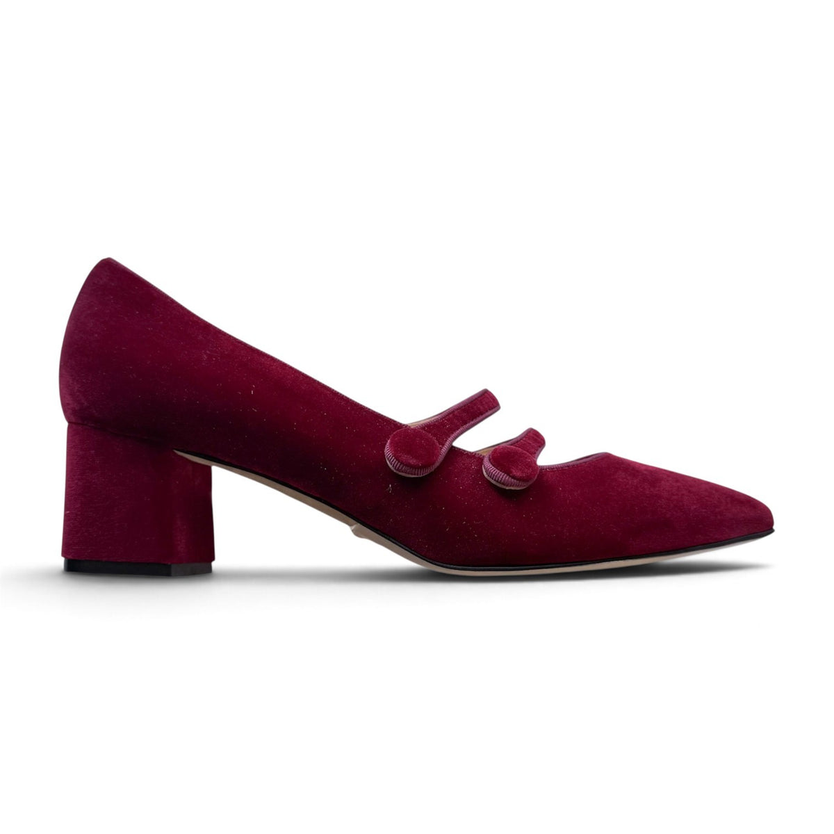 Frida 55 in velluto bordeaux chiaro