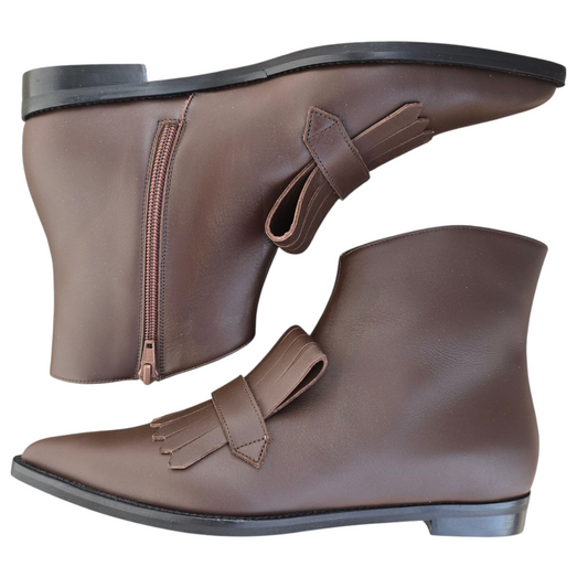 Angelina stivaletto in pelle cioccolato